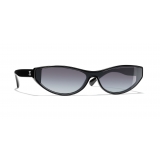 Chanel - Occhiali Cat Eye da Sole - Nero Grigio - Chanel Eyewear