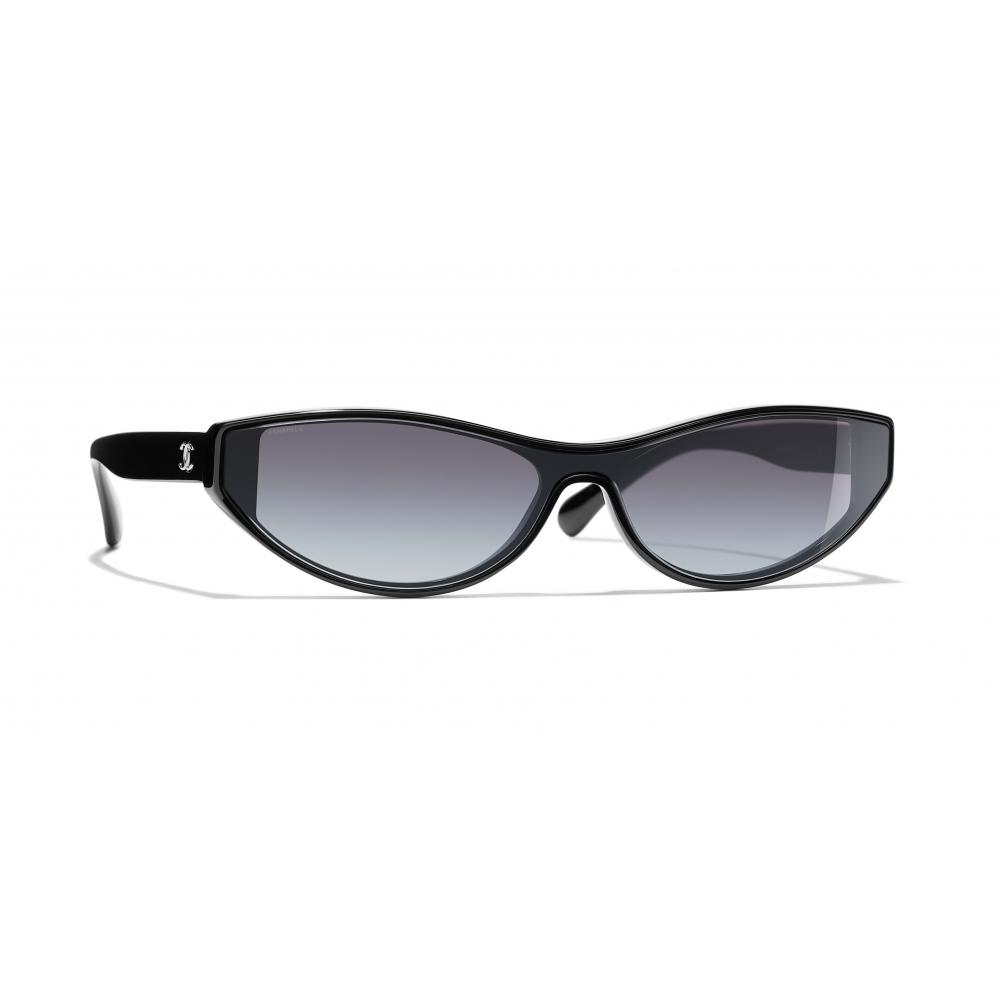 Chanel - Cat Eye Sunglasses - Black Gray - Chanel Eyewear - Avvenice