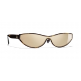 Chanel - Cat Eye Sunglasses - Dark Tortoise Gold - Chanel Eyewear