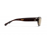 Chanel - Cat Eye Sunglasses - Dark Tortoise Gold - Chanel Eyewear