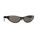 Chanel - Occhiali Cat Eye da Sole - Nero Beige Marrone - Chanel Eyewear