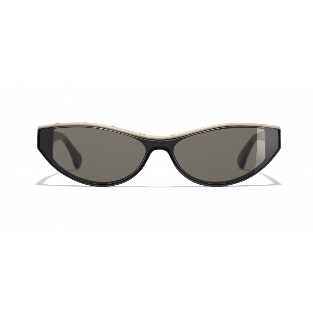 Chanel - Cat Eye Sunglasses - Black Beige Brown - Chanel Eyewear - Avvenice