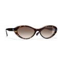 Chanel - Oval Sunglasses - Dark Tortoise Brown - Chanel Eyewear