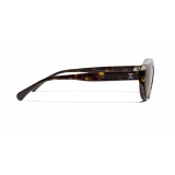 Chanel - Oval Sunglasses - Dark Tortoise Brown - Chanel Eyewear