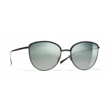 Chanel - Pantos Sunglasses - Black Green Mirror - Chanel Eyewear