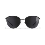 Chanel - Pantos Sunglasses - Black Gray - Chanel Eyewear