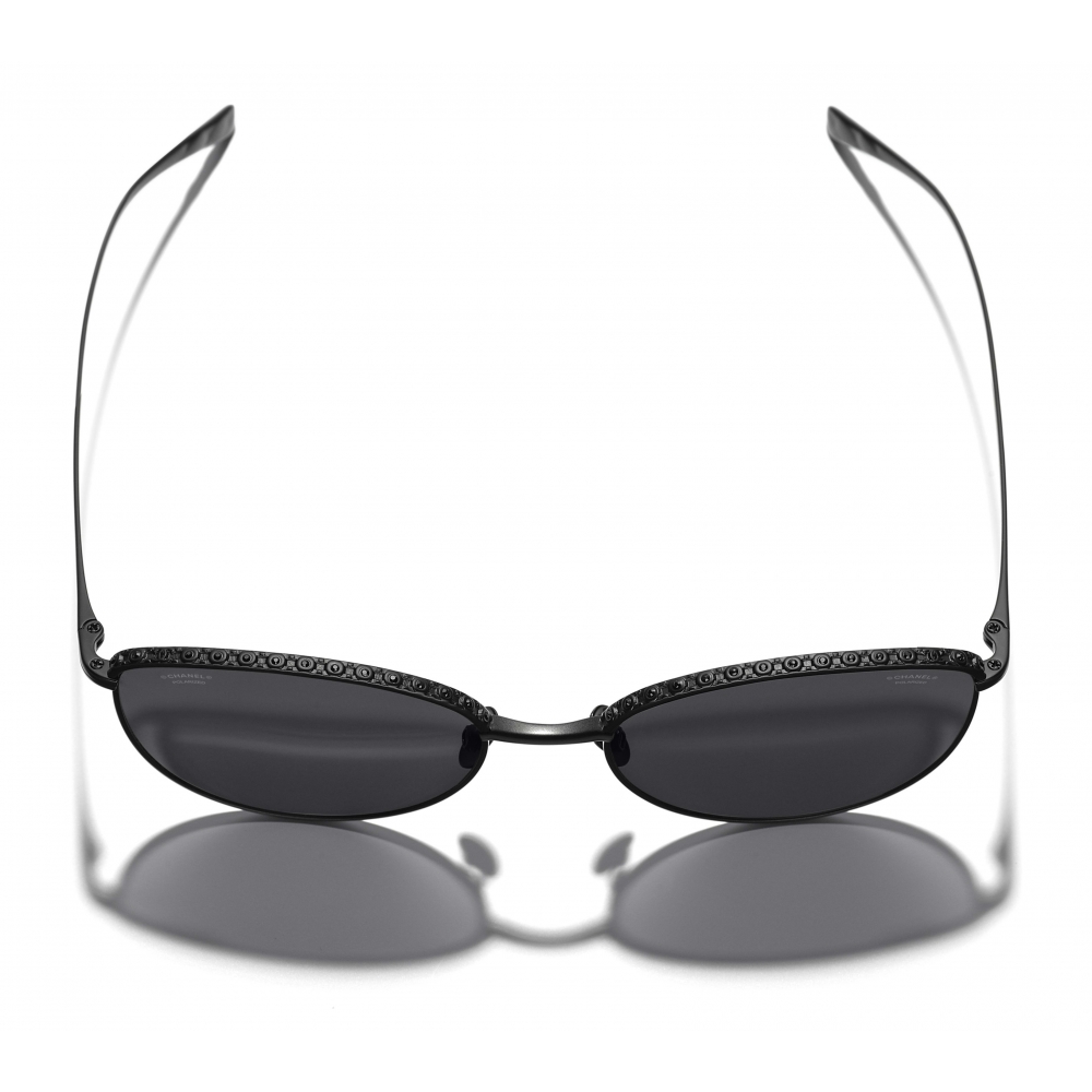 Chanel - Pantos Sunglasses - Black Gray - Chanel Eyewear - Avvenice