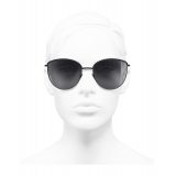 Chanel - Pantos Sunglasses - Black Gray - Chanel Eyewear