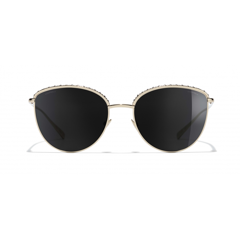 Chanel - Pantos Sunglasses - Gold Gray - Chanel Eyewear - Avvenice