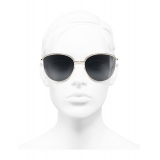 Chanel - Pantos Sunglasses - Gold Gray - Chanel Eyewear