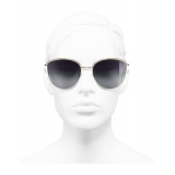 Chanel - Occhiali Modello Pantos da Sole - Oro Grigio Graduato - Chanel Eyewear