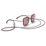 Chanel - Square Sunglasses - Dark Silver Pink - Chanel Eyewear