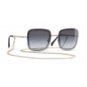 Chanel - Square Sunglasses - Gold Gray - Chanel Eyewear