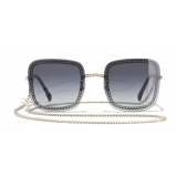 Chanel - Square Sunglasses - Gold Gray - Chanel Eyewear