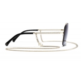 Chanel - Occhiali Quadrati da Sole - Oro Grigio - Chanel Eyewear