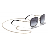 Chanel - Square Sunglasses - Gold Gray - Chanel Eyewear