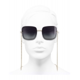 Chanel - Square Sunglasses - Gold Gray - Chanel Eyewear