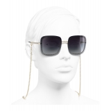 Chanel - Square Sunglasses - Gold Gray - Chanel Eyewear