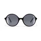 Chanel - Round Sunglasses - Black Gray - Chanel Eyewear