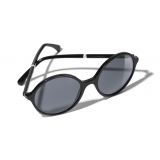 Chanel - Occhiali Rotondi da Sole - Nero Grigio - Chanel Eyewear