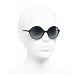 Chanel - Occhiali Rotondi da Sole - Nero Grigio - Chanel Eyewear