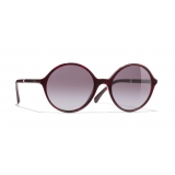 Chanel - Round Sunglasses - Red Burgundy - Chanel Eyewear