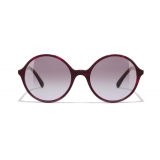 Chanel - Round Sunglasses - Red Burgundy - Chanel Eyewear