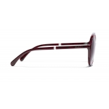 Chanel - Round Sunglasses - Red Burgundy - Chanel Eyewear