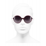 Chanel - Occhiali Rotondi da Sole - Rosso Borgogna - Chanel Eyewear