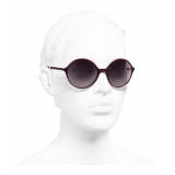 Chanel - Round Sunglasses - Red Burgundy - Chanel Eyewear