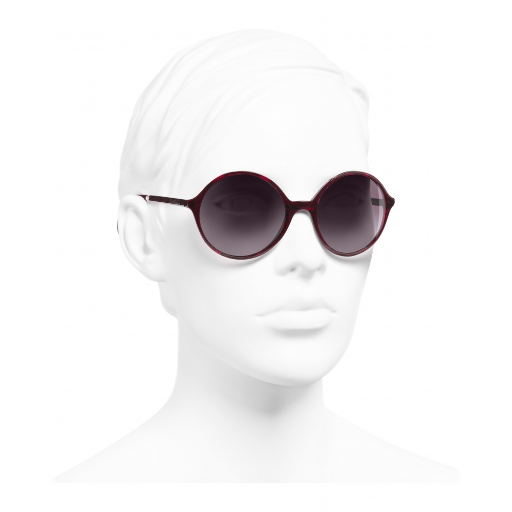 Chanel - Round Sunglasses - Red Burgundy - Chanel Eyewear - Avvenice