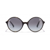 Chanel - Round Sunglasses - Dark Brown Gray - Chanel Eyewear