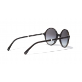 Chanel - Occhiali Rotondi da Sole - Marrone Scuro Grigio - Chanel Eyewear