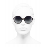 Chanel - Occhiali Rotondi da Sole - Marrone Scuro Grigio - Chanel Eyewear
