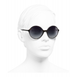 Chanel - Occhiali Rotondi da Sole - Marrone Scuro Grigio - Chanel Eyewear