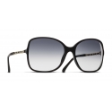 Chanel - Occhiali Quadrati da Sole - Nero Grigio - Chanel Eyewear