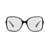 Chanel - Occhiali Quadrati da Sole - Nero Grigio Chiaro - Chanel Eyewear