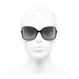 Chanel - Occhiali Quadrati da Sole - Nero Grigio Chiaro - Chanel Eyewear