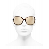 Chanel - Square Sunglasses - Dark Tortoise Gold - Chanel Eyewear