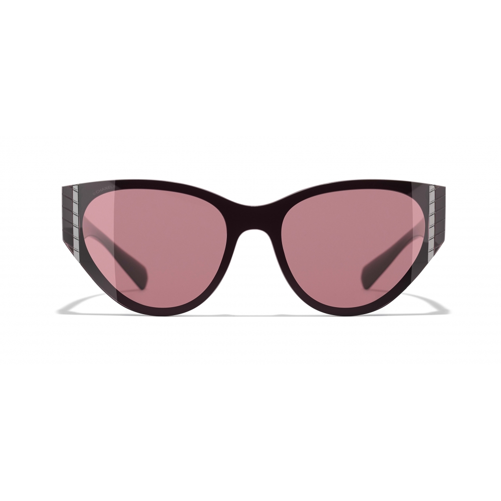 Y2K CHANEL CC Cat Eye Sunglasses Black Gold Logo £112.79 - PicClick UK