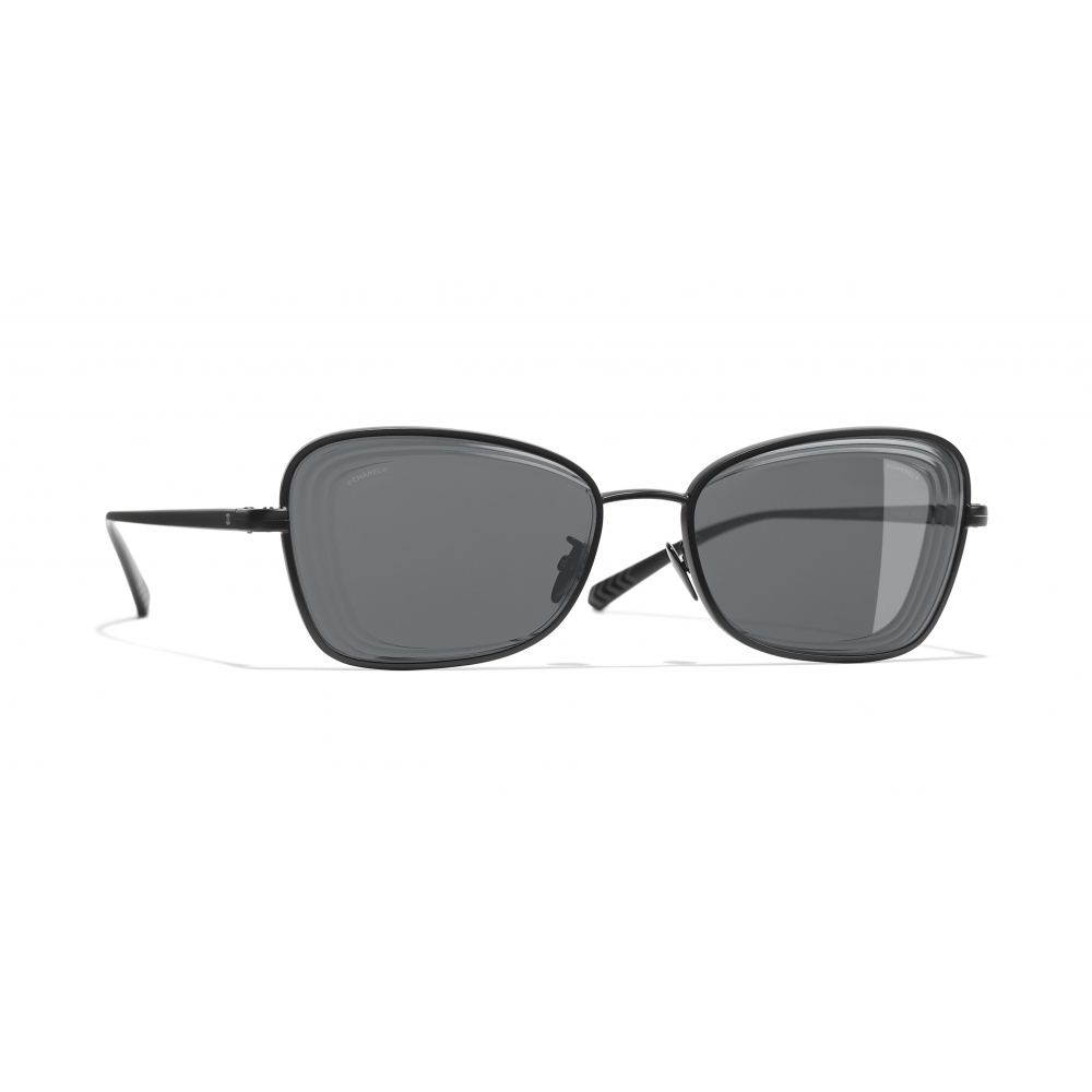 Chanel - Pilot Sunglasses - Black Gray Gradient - Chanel Eyewear - Avvenice