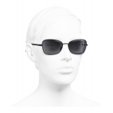 Chanel - Rectangle Sunglasses - Black Gray - Chanel Eyewear