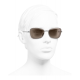 Chanel - Rectangle Sunglasses - Dark Silver Brown - Chanel Eyewear