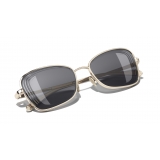 Chanel - Rectangle Sunglasses - Gold Gray - Chanel Eyewear