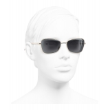 Chanel - Rectangle Sunglasses - Gold Gray - Chanel Eyewear