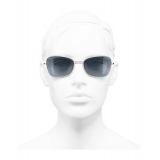 Chanel - Rectangle Sunglasses - Gold Light Blue - Chanel Eyewear