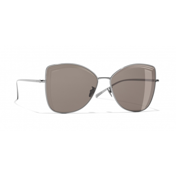 Chanel - Butterfly Sunglasses - Dark Silver Brown - Chanel Eyewear