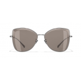 Chanel - Butterfly Sunglasses - Dark Silver Brown - Chanel Eyewear