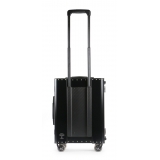 TecknoMonster - Kronos L Flap TecknoMonster - Black - Aeronautical Titanium and Carbon Trolley Suitcase