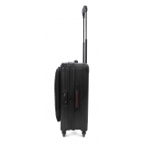 TecknoMonster - Davis Kripto Laggage Cabin L Flap in Carbon Fiber - Aeronautical Carbon Trolley Suitcase